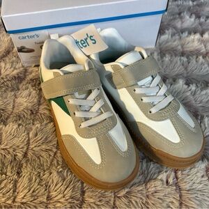 Carter's Kids Sneakers - White, Green, and Tan